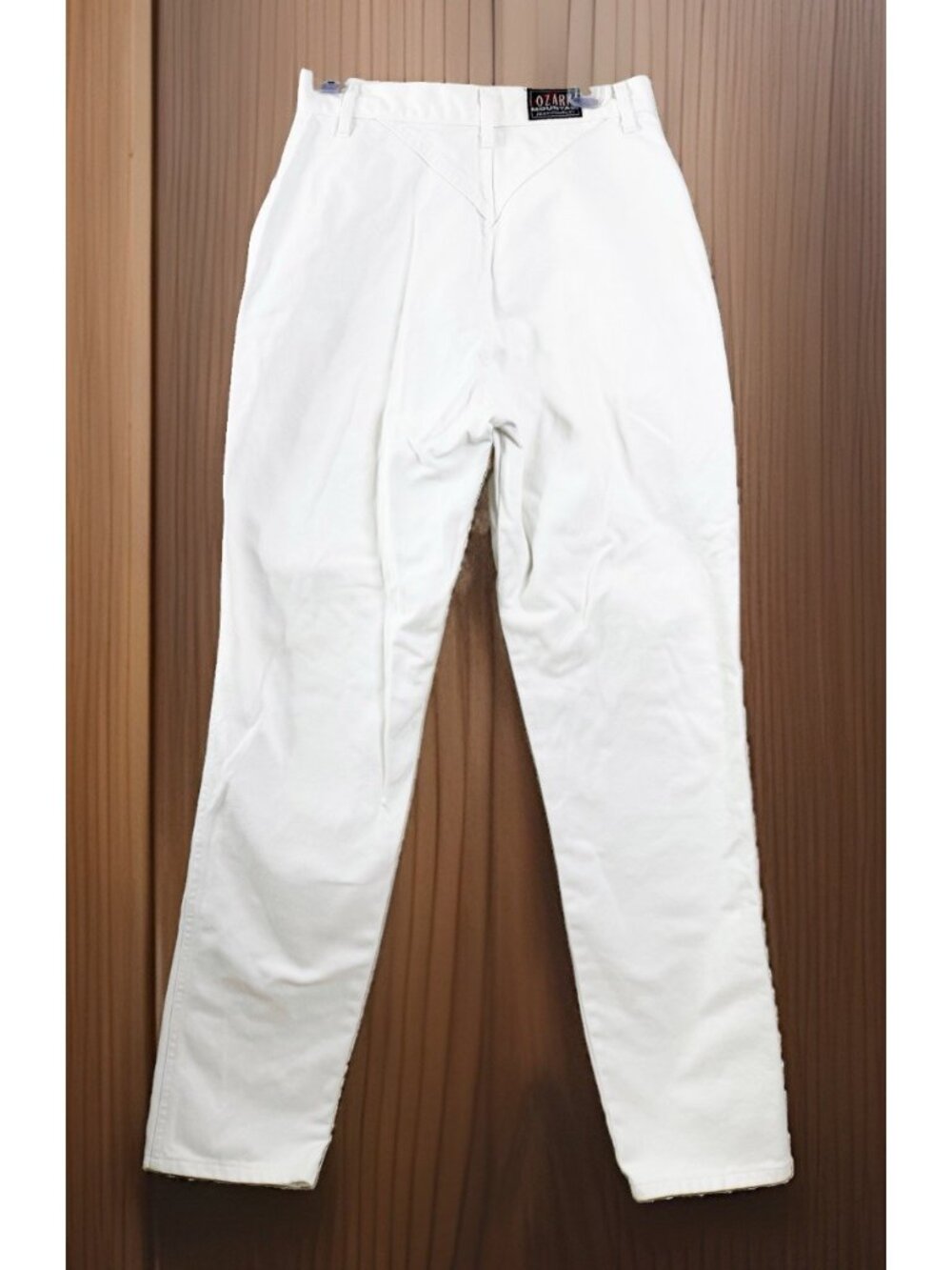 VTG 90s Ozark Mountain 11/12 (Actual 27x34) USA Jeans V-Yoke High Rise White EUC
